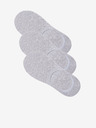 Ombre Clothing Sada tří párů světle šedivých pánských slip on ponožek Ombre Clothing