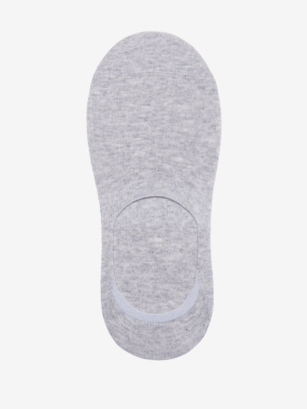 Ombre Clothing Sada tří párů světle šedivých pánských slip on ponožek Ombre Clothing