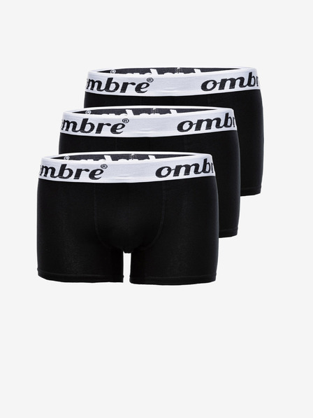 Ombre Clothing Černé pánské boxerky - 3 pack Ombre Clothing U159