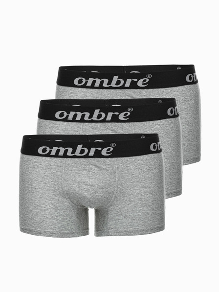 Ombre Clothing Šedé pánské boxerky - 3 pack Ombre Clothing U159