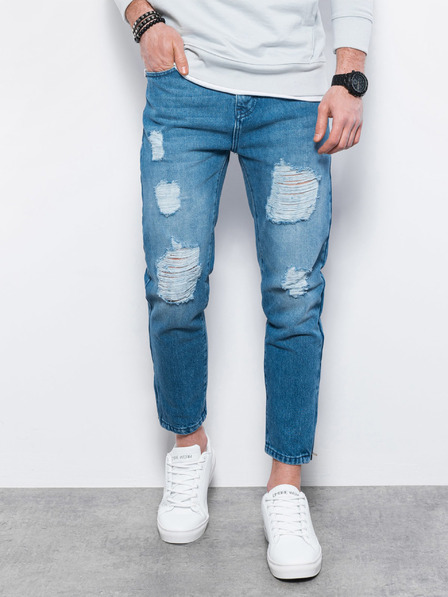 Ombre Clothing Modré pánské riflové kalhoty Ombre Clothing P1028