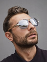 VEYREY VeyRey Dřevěné sluneční brýle pilotky Pent stříbrná skla