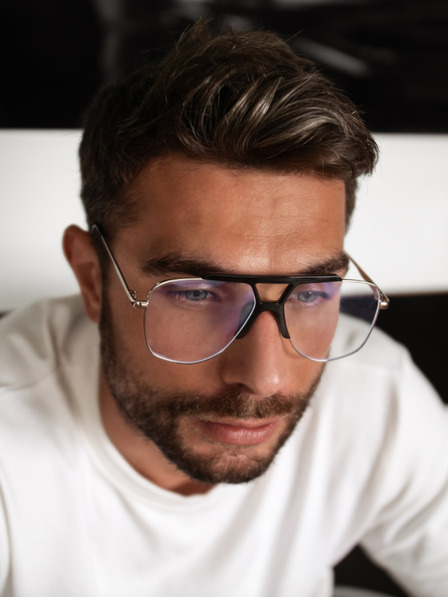 VEYREY Stříbrné brýle blokující modré světlo VeyRey Asa