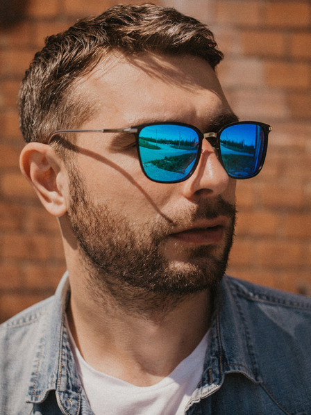 VEYREY Stříbrné unisex polarizační sluneční brýle Veyrey Tickles