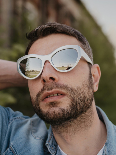 VEYREY Stříbrné unisex sportovní sluneční brýle VeyRey Gimphrailius