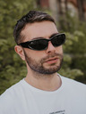 VEYREY Černé unisex sportovní sluneční brýle VeyRey Steampunk Yolzalgil