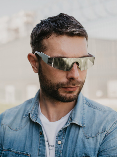VEYREY Bílé unisex sluneční brýle VeyRey Ageon