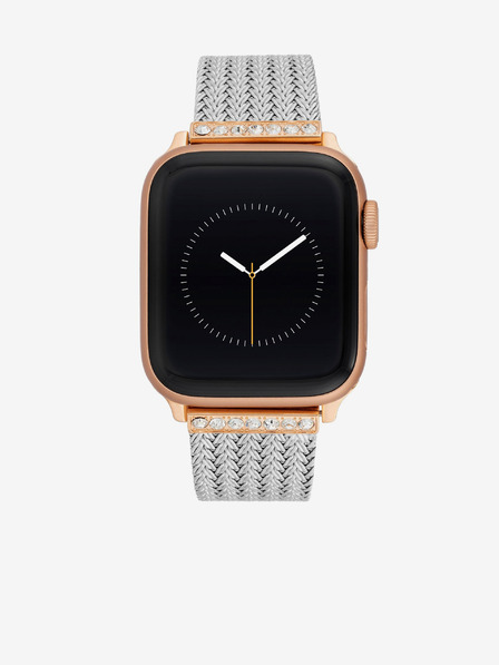 Anne Klein Řemínek pro hodinky Apple Watch s krystaly ve stříbrné barvě Anne Klein