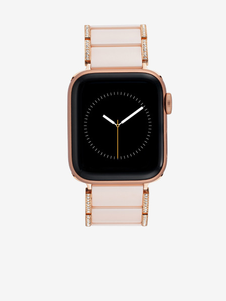 Anne Klein Řemínek pro hodinky Apple Watch s krystaly ve světel růžové barvě Anne Klein