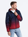 Ombre Clothing Červeno-modrá pánská sportovní bunda Ombre Clothing