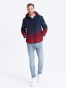 Ombre Clothing Červeno-modrá pánská sportovní bunda Ombre Clothing