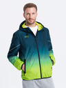 Ombre Clothing Zeleno-petrolejová pánská sportovní bunda Ombre Clothing