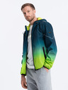 Ombre Clothing Zeleno-petrolejová pánská sportovní bunda Ombre Clothing