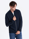 Ombre Clothing Tmavě modrý pánský bomber Ombre Clothing AMSTERDAM
