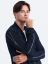 Ombre Clothing Tmavě modrý pánský bomber Ombre Clothing AMSTERDAM
