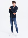 Ombre Clothing Tmavě modrý pánský bomber Ombre Clothing AMSTERDAM