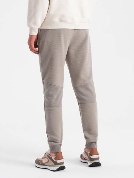 Ombre Clothing Světle šedé pánské tepláky Ombre Clothing