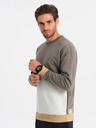 Ombre Clothing Bílo-šedá pánská mikina Ombre Clothing