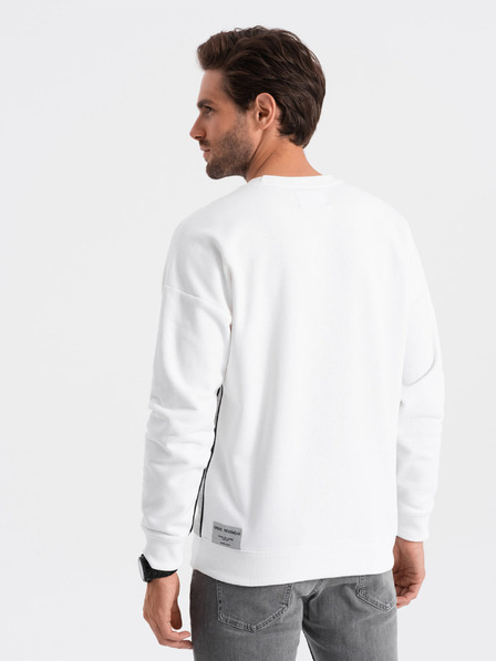 Ombre Clothing Šedo-bílá pánská mikina Ombre Clothing