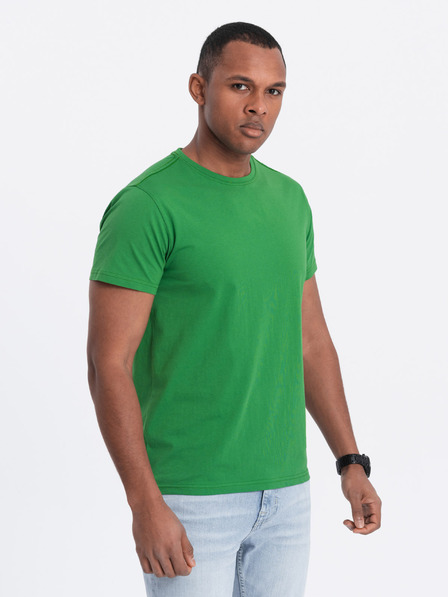 Ombre Clothing Zelené pánské basic tričko Ombre Clothing