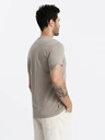 Ombre Clothing Šedé pánské tričko s potiskem Ombre Clothing