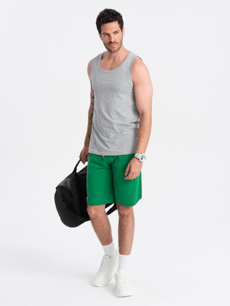 Ombre Clothing Šedé pánské bavlněné basic tílko Ombre Clothing