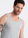 Ombre Clothing Šedé pánské bavlněné basic tílko Ombre Clothing