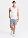 Ombre Clothing Bílé pánské bavlněné basic tílko Ombre Clothing