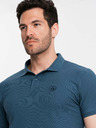 Ombre Clothing Modré pánské basic polo tričko Ombre Clothing