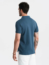 Ombre Clothing Modré pánské basic polo tričko Ombre Clothing