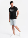 Ombre Clothing Černé pánské tričko s potiskem Ombre Clothing