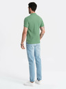 Ombre Clothing Zelené pánské basic polo tričko Ombre Clothing