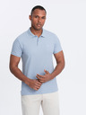 Ombre Clothing Světle modré pánské basic polo tričko Ombre Clothing
