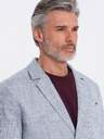 Ombre Clothing Světle modré pánské sako Ombre Clothing