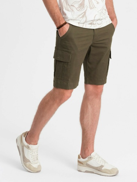 Ombre Clothing |Zelené pánské cargo kraťasy Ombre Clothing