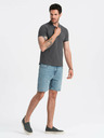 Ombre Clothing Šedé pánské basic polo tričko Ombre Clothing