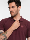Ombre Clothing Vínové pánské basic polo tričko Ombre Clothing