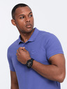 Ombre Clothing Fialové pánské basic polo tričko Ombre Clothing