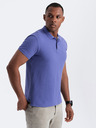 Ombre Clothing Fialové pánské basic polo tričko Ombre Clothing