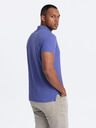 Ombre Clothing Fialové pánské basic polo tričko Ombre Clothing