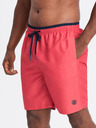 Ombre Clothing Korálové pánské žebrované plavky Ombre Clothing