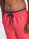 Ombre Clothing Korálové pánské žebrované plavky Ombre Clothing