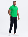 Ombre Clothing Zelené pánské basic polo tričko Ombre Clothing