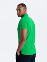 Ombre Clothing Zelené pánské basic polo tričko Ombre Clothing