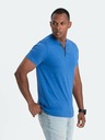 Ombre Clothing Modré pánské tričko s kulatým výstřihem Ombre Clothing