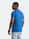 Ombre Clothing Modré pánské tričko s kulatým výstřihem Ombre Clothing