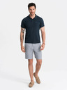 Ombre Clothing Tmavě modré pánské basic polo tričko Ombre Clothing