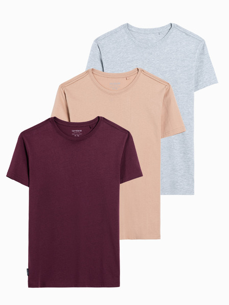 Ombre Clothing Bavlněná trička BASIC v balení 3 ks Ombre Clothing