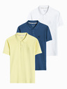Ombre Clothing Pánská polokošile z pleteného pique úpletu, 3 balení Ombre Clothing