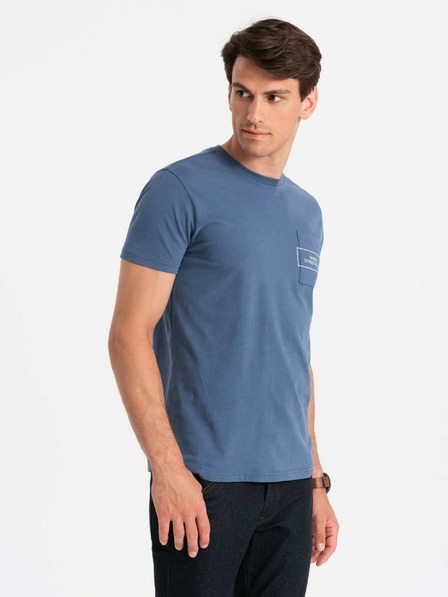 Ombre Clothing Pánské bavlněné tričko s potiskem kapes Ombre Streetstyle Ombre Clothing